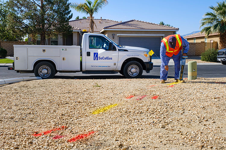 socalgas worker on dirt