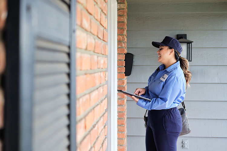 socalgas worker on porch