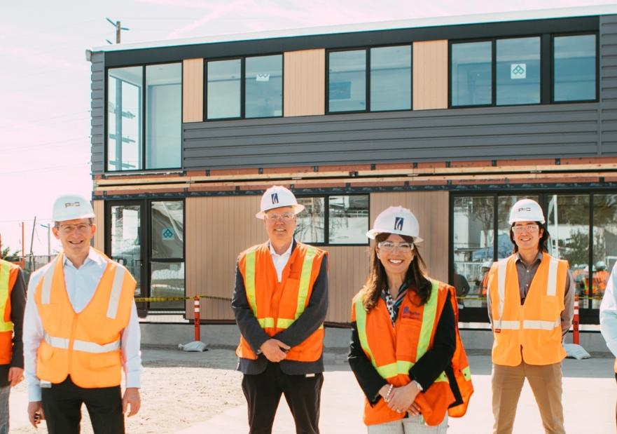 SoCalGas employees standing in front of the hydrogen home